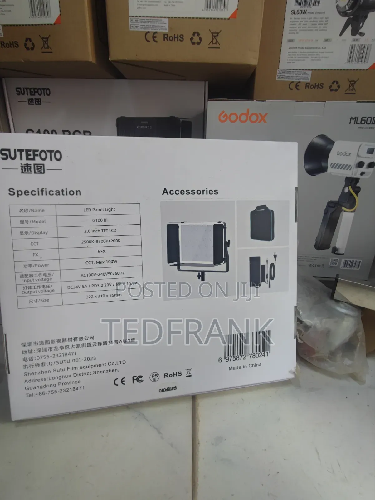 Sutefoto G100 Bi-Color Led Panel Light