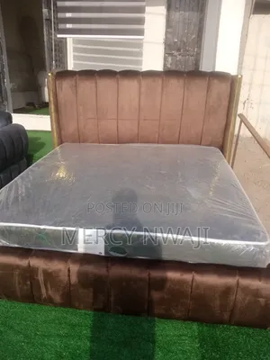 Modern 6x6 Upholstered Bedframe and Orthopedic Mattress