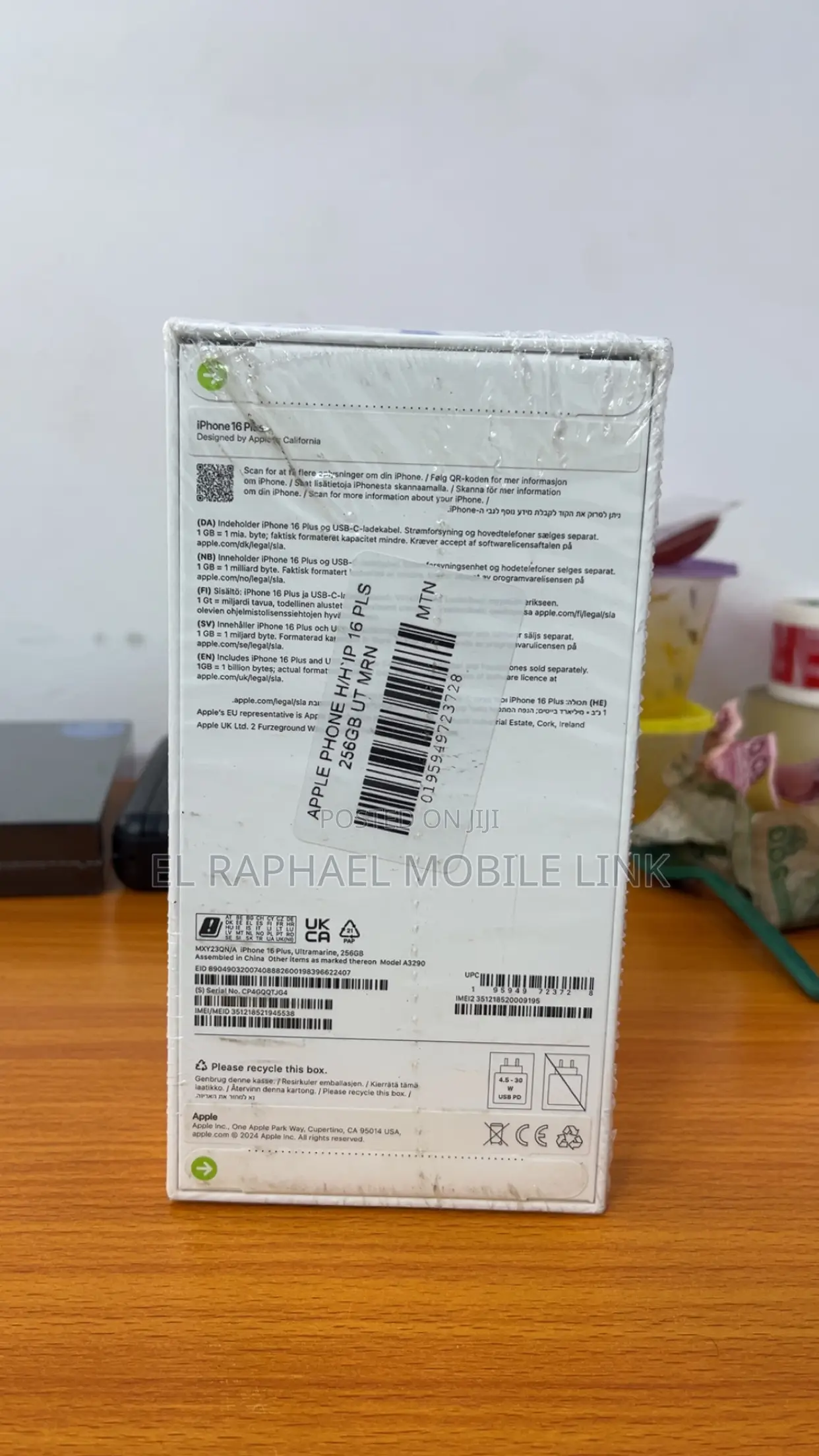 New Apple iPhone 16 Plus 256 GB Blue