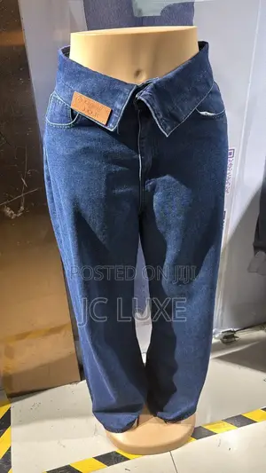Women’S High-Waist Wide-Leg Denim Jeans