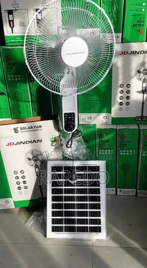 Jd Jindian 16 Inches White Solar Rechargeable Fan