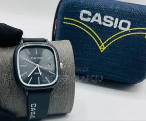Quality Casio Analog Rubber Wristwatch With Branded Box