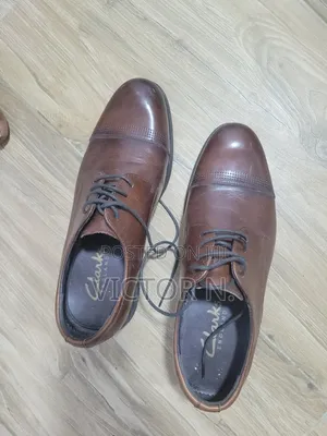 Brown Clarks Lace-Up Corporate Shoes