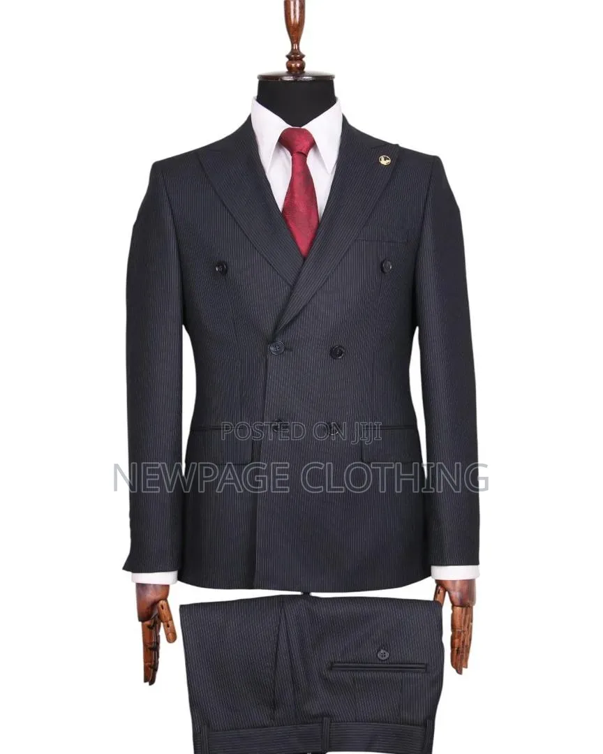 Dapper Double-Breasted: Premium Turkish Tailoring With Tie