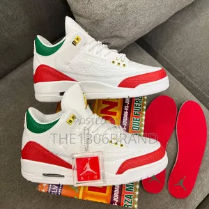 Air Jordan 3 Retro "Pizza Master" White/Red/Green Sneakers