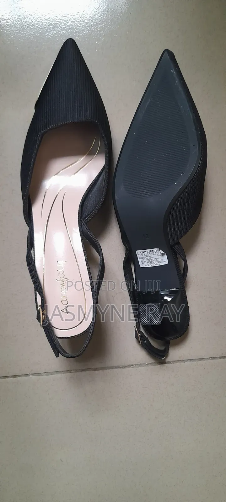 Stylish Black Aaronfaiy Heels Size 42