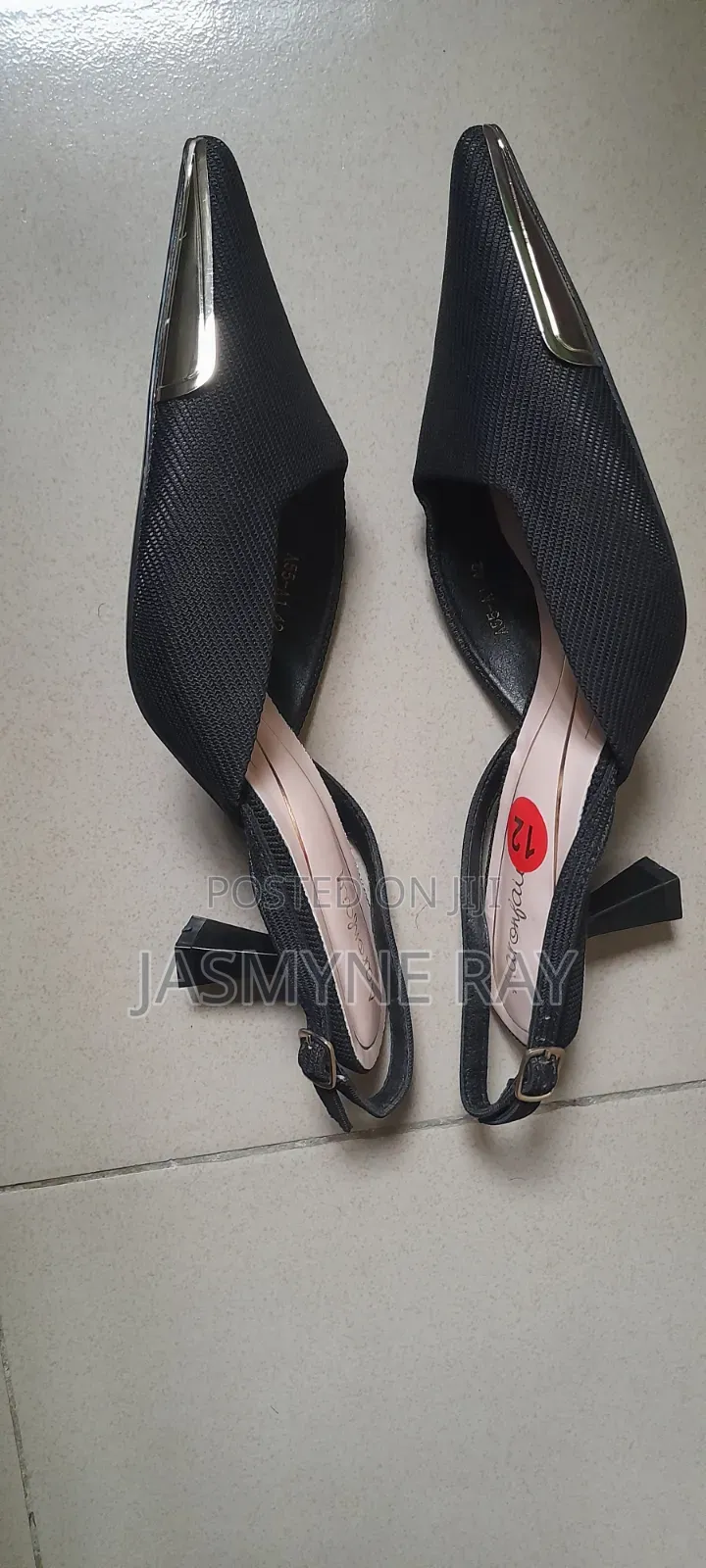 Stylish Black Aaronfaiy Heels Size 42
