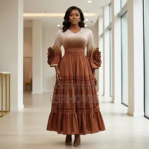 Trendy Midi Dress With Beaded Belt