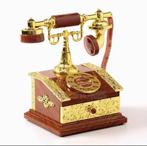 Creative Retro Telephone Model Music Box Jewelry Storage