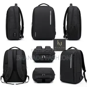 Ponasoo Slim Laptop Backpack – Black
