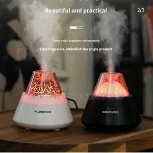 Volcano-Style Tabletop Aromatherapy Humidifiers With Led Lava Lighting