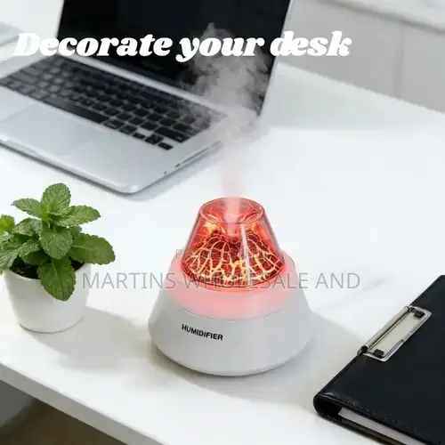 Volcano-Style Tabletop Aromatherapy Humidifiers With Led Lava Lighting