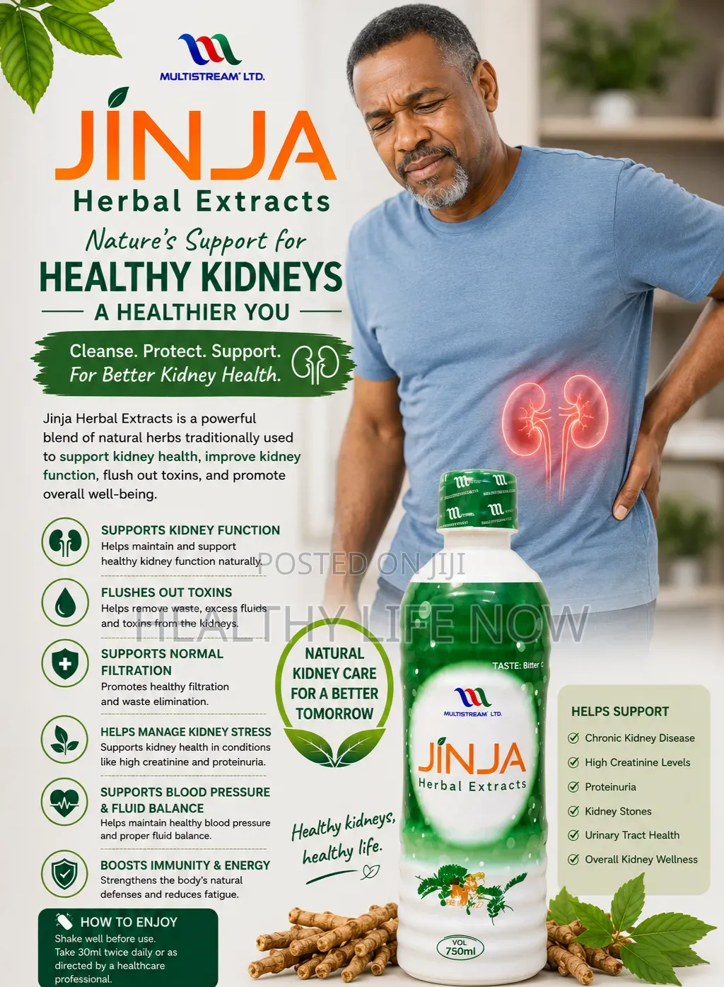 Jinja Support Normal Filtration And Eliminate Waste