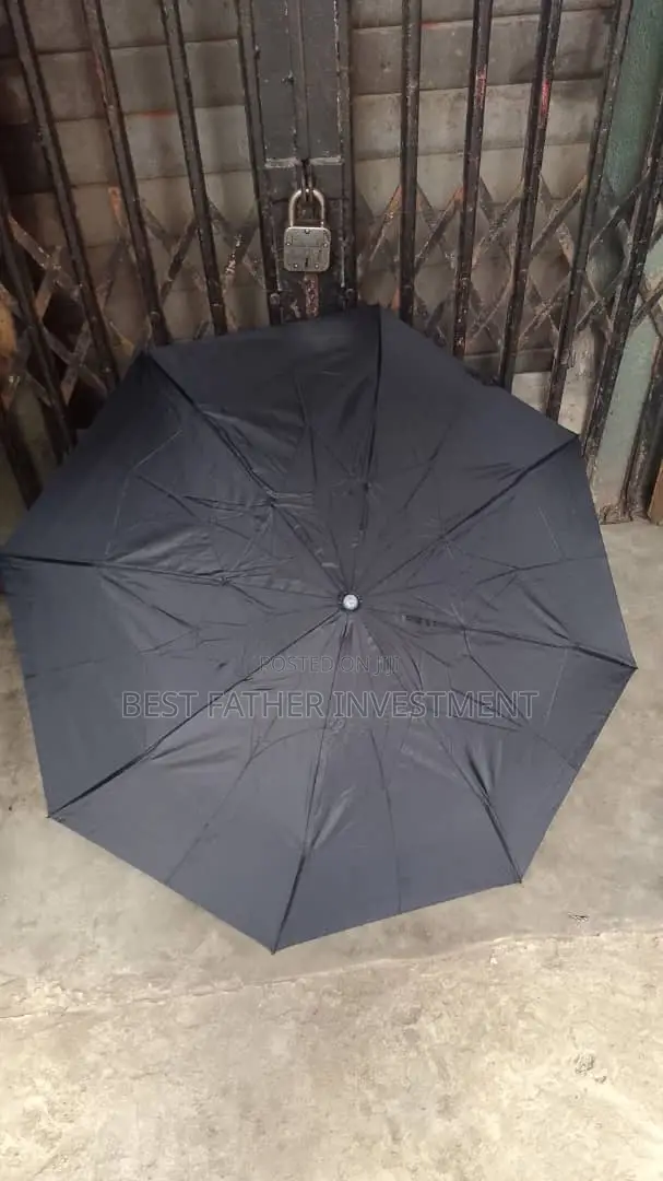 Portable and Foldable Durable Black Umbrella