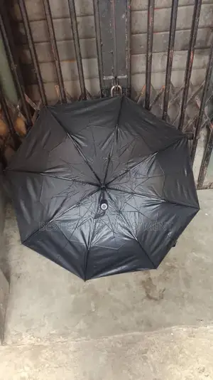 Portable and Foldable Durable Black Umbrella