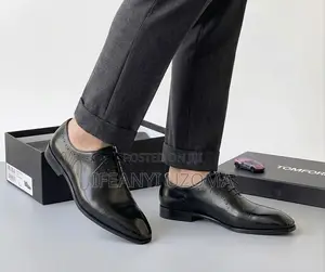 High Italian Soft Leather Lace Up Black Shoe