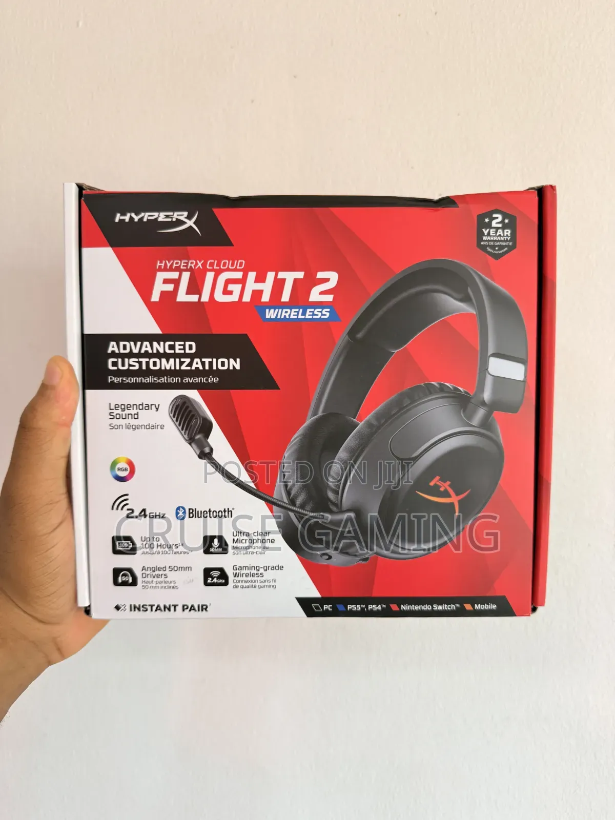 Hyperx Cloud Flight 2 RGB Wireless Gaming Headset 2025