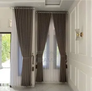 Ready-Made Cotton Window Curtains _6 Yards, 100% Cotton Curtains.