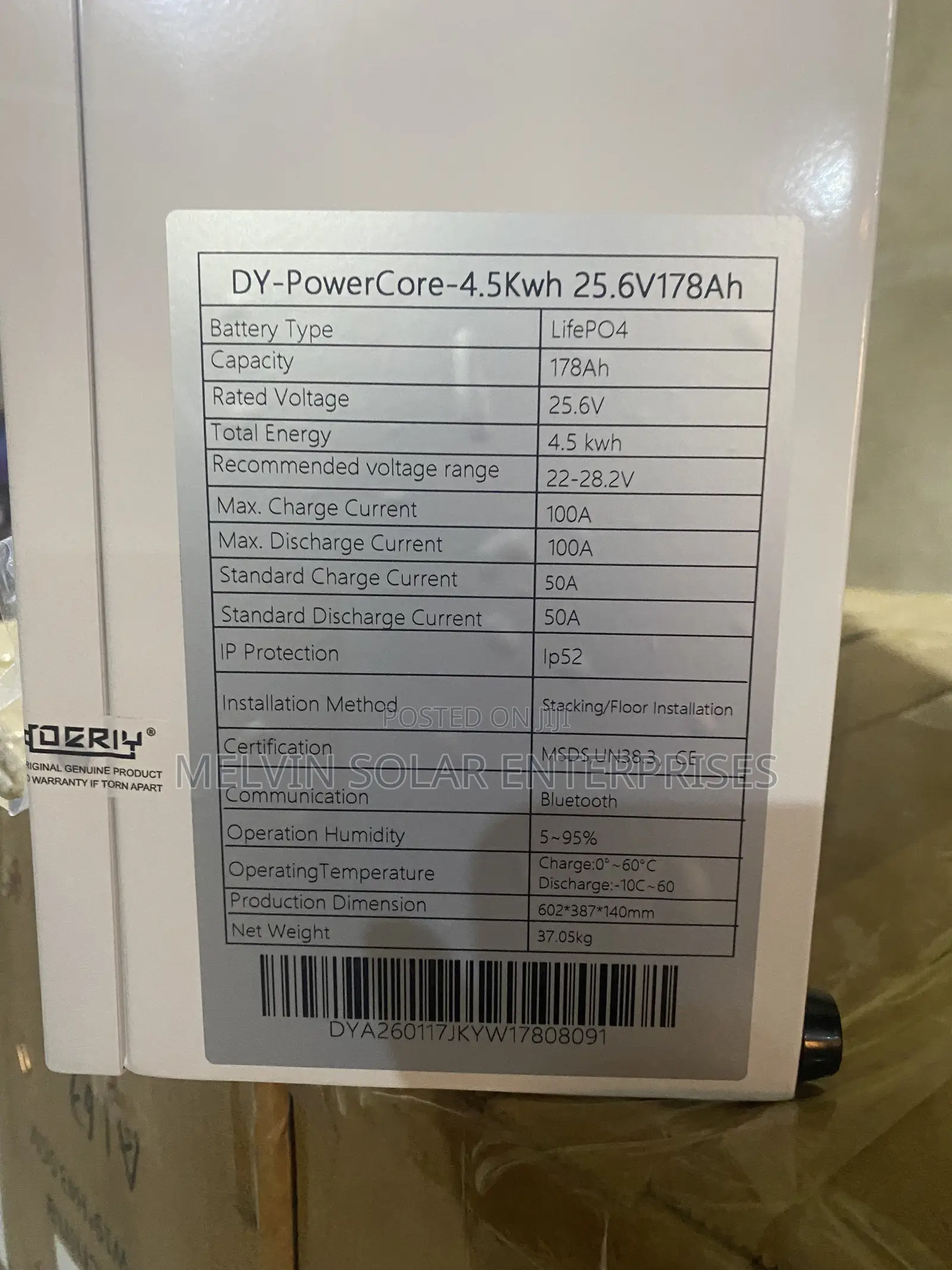 4.5kwh Bliselife Solar Lithium Ion Phosphate Battery Available Now