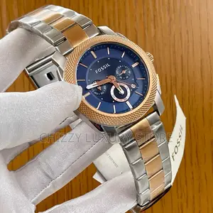 Fossil Quality Luxury Men Chain Strap Wristwatch