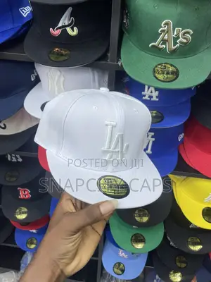 La Plain White Fitted Cap