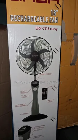 Rechargeable Standing Fan With High Battery Capacity for Homes/Offices