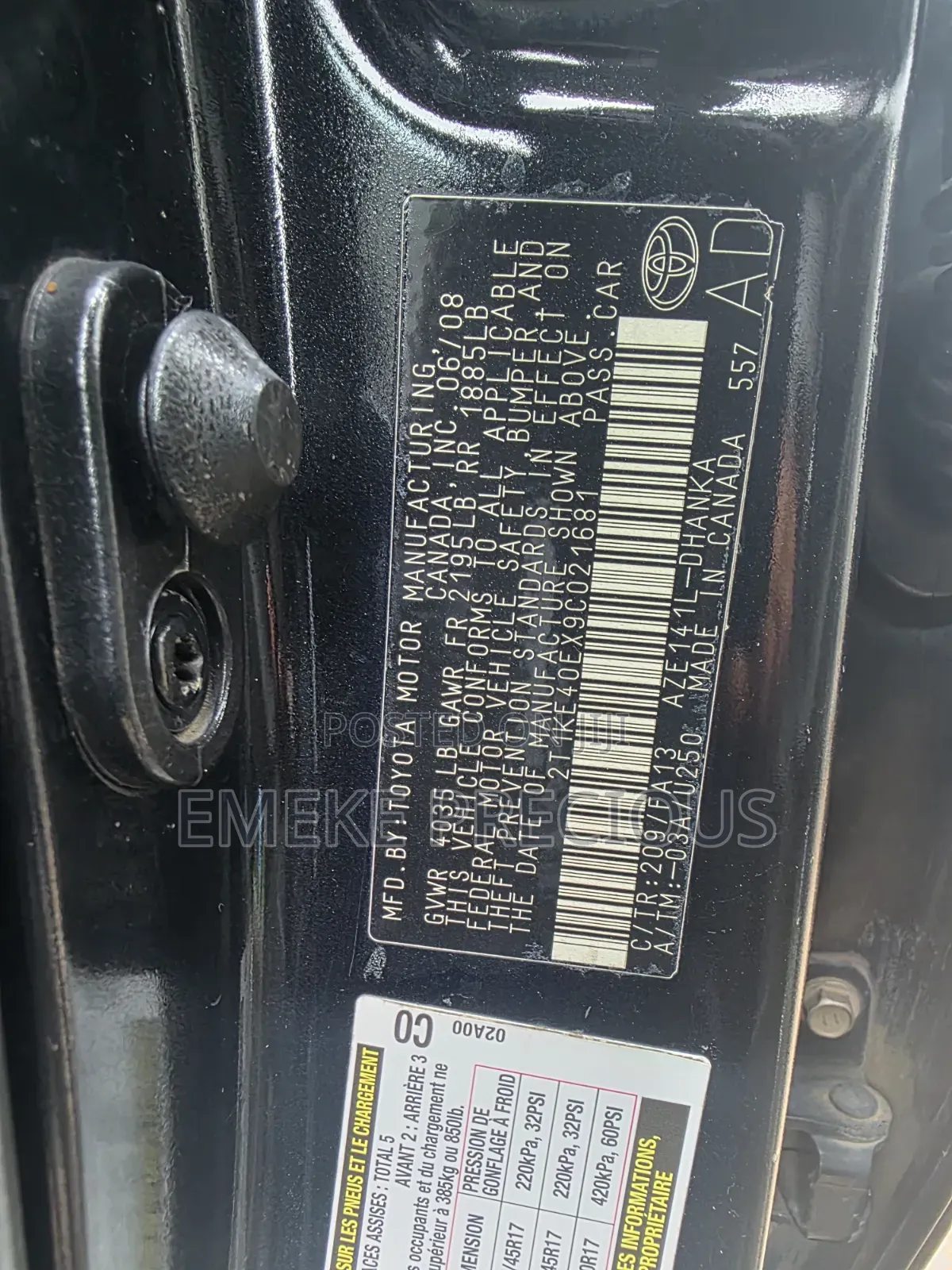 Toyota Matrix 2009 Black