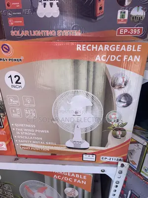 Rechargeable Solar Fan Ac/Dc 12inches