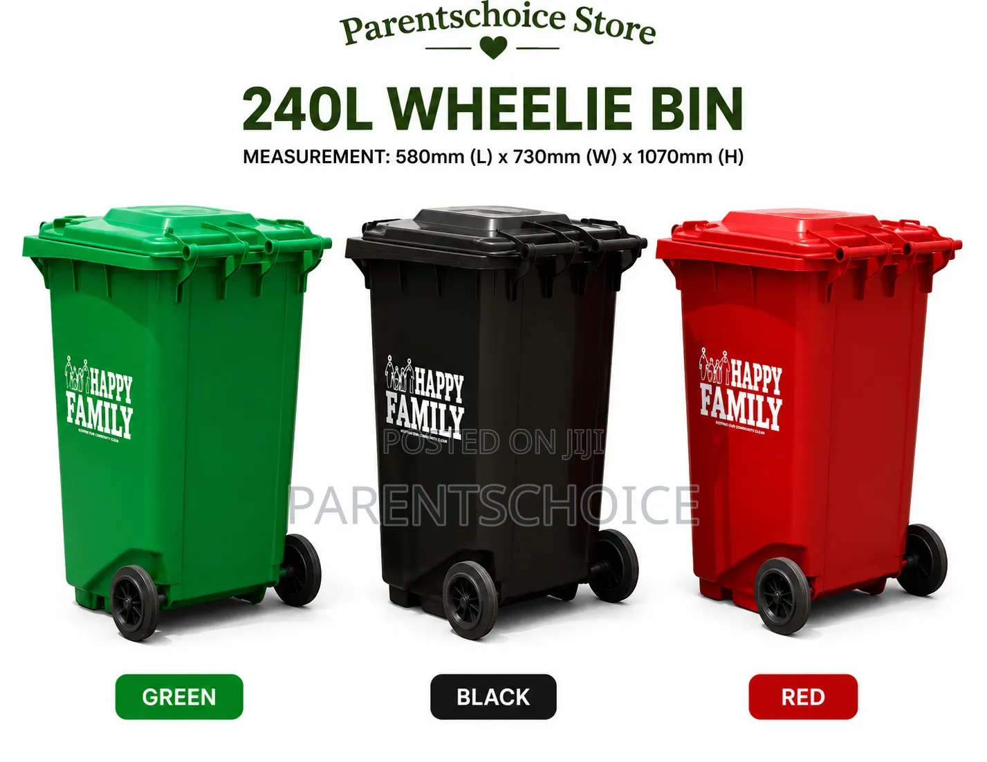 240l Outdoor Wheelie Bin