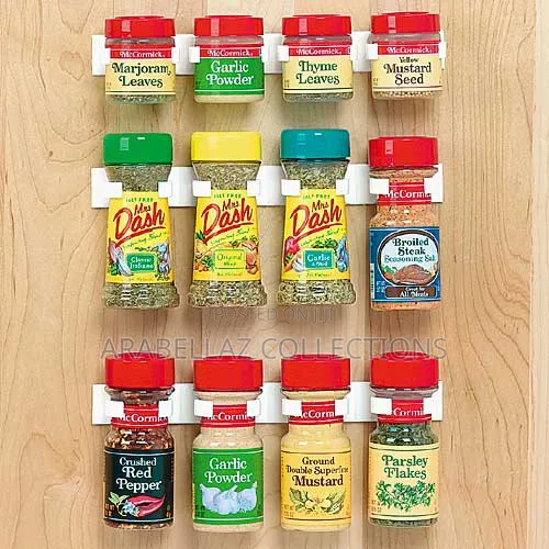 Kitchen Spice Rack Organizer Plastic 20 Spice Gripper Clip Strips