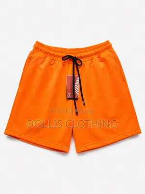 Vibrant Orange Premium Fleece Lounge Shorts