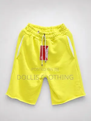 Neon Yellow Athletic Fleece Shorts