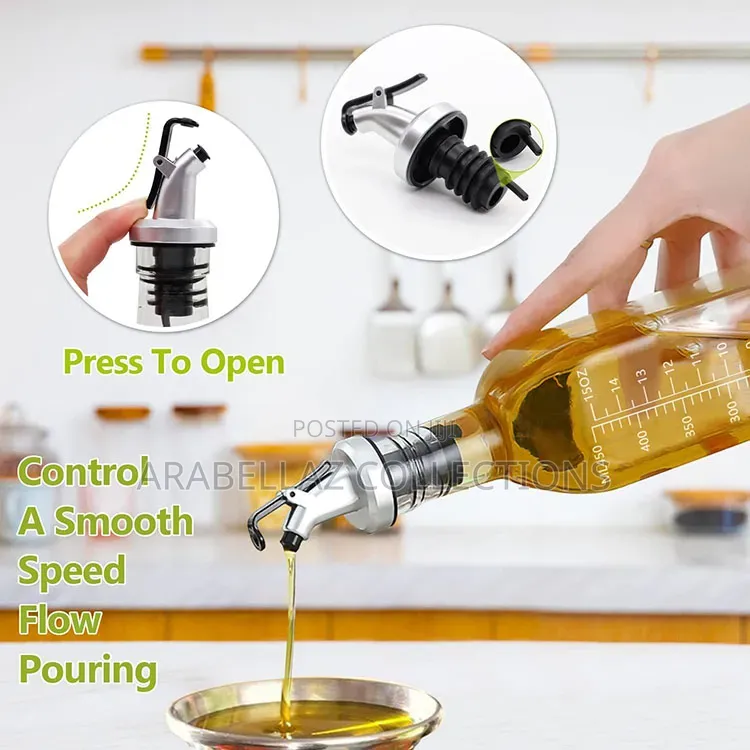 2 Pack 17oz Oil Dispenser Set Oil Bottles