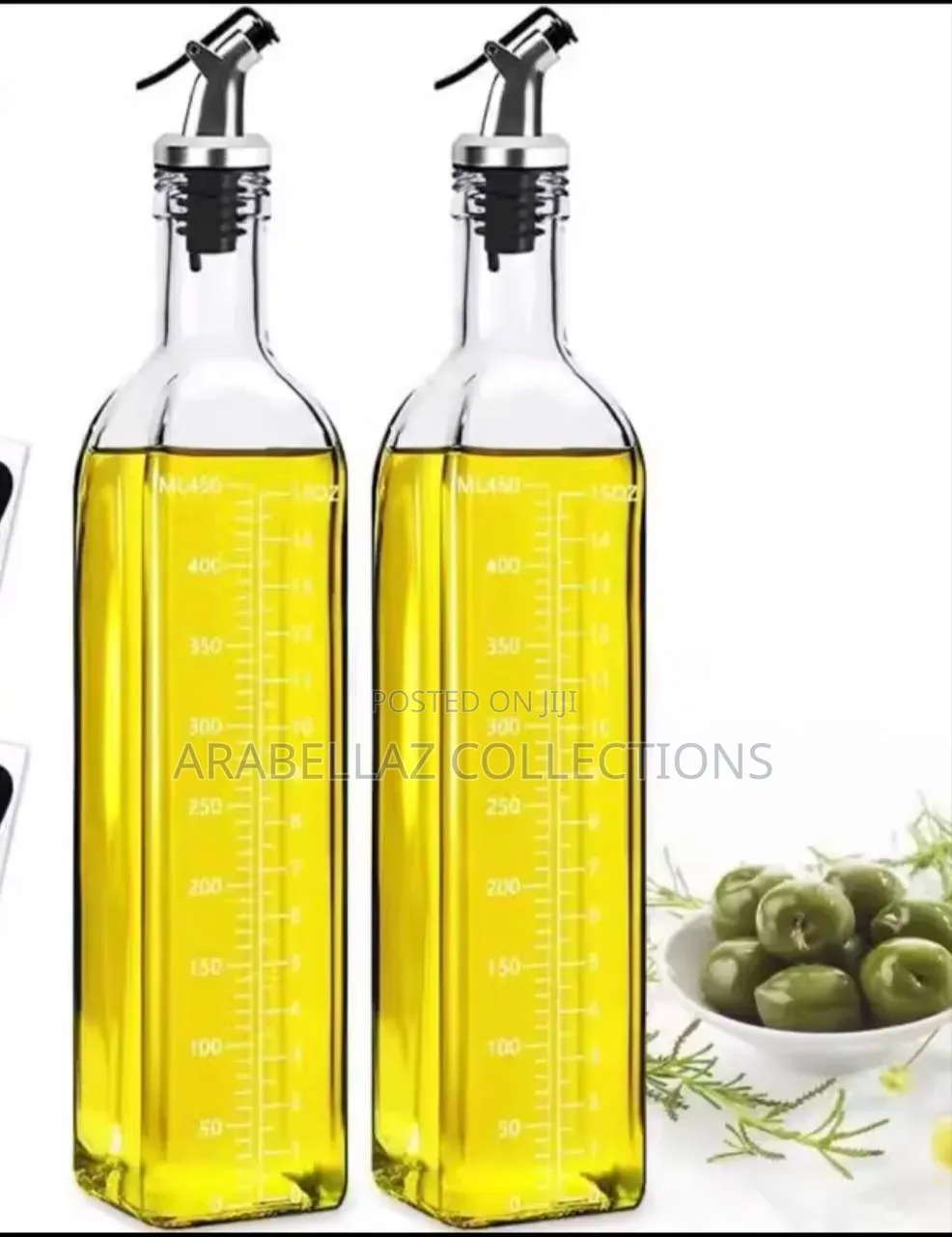 2 Pack 17oz Oil Dispenser Set Oil Bottles