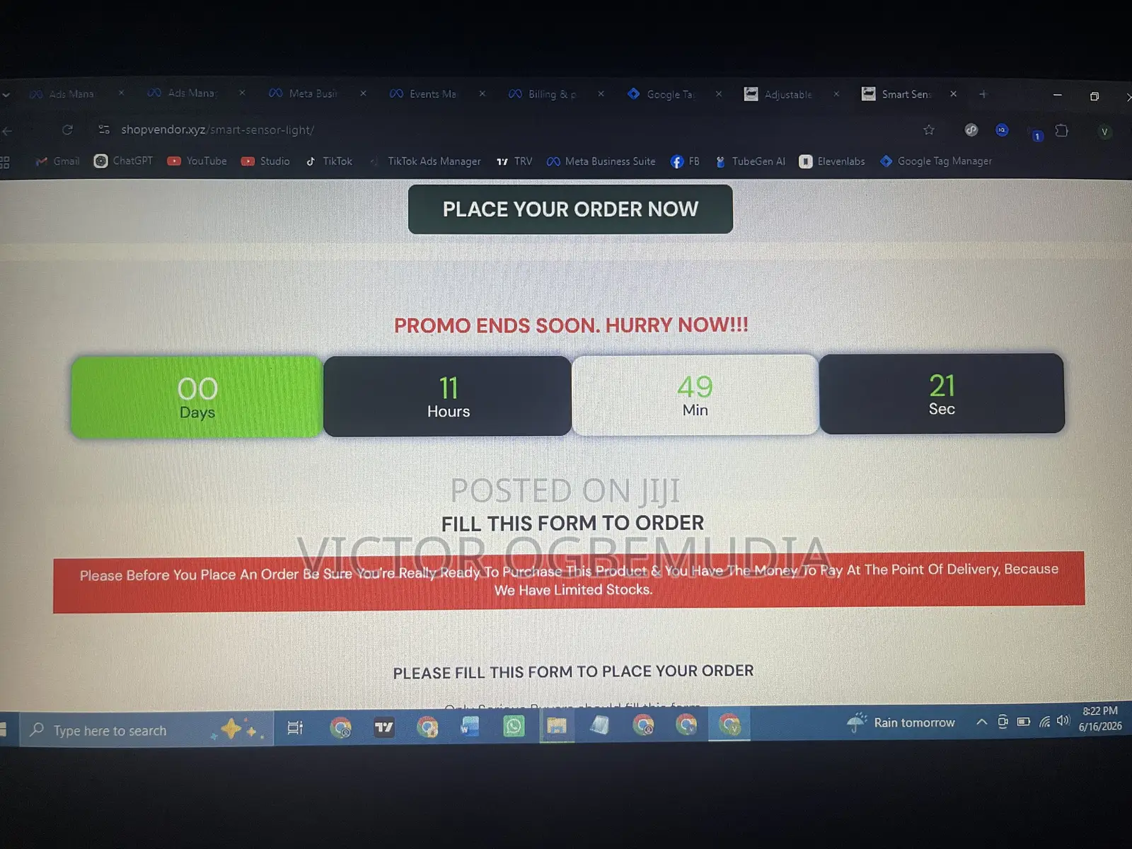 1 Landing Page Website Design