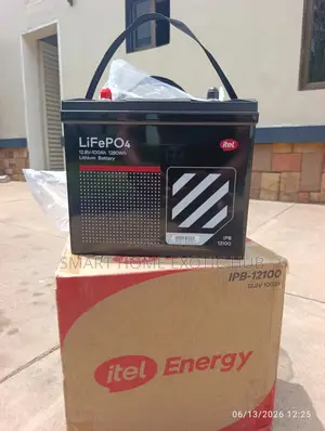 Itel Lifepo4 1280w 100ah Lithium Battery With Bluetooth