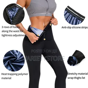 Womens High Waist Weight Loss Sweat Sauna Leggings