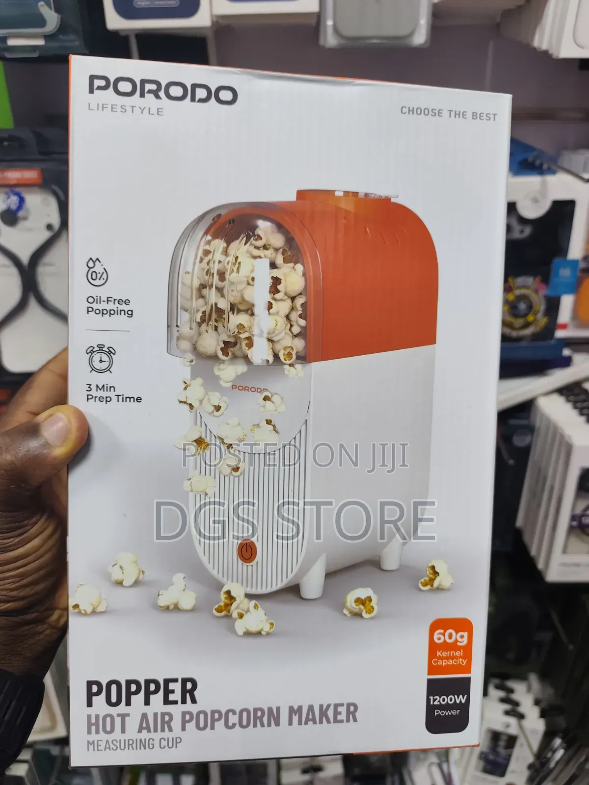 Porodo Popper Hot Air Popcorn Maker