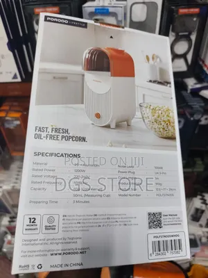 Porodo Popper Hot Air Popcorn Maker