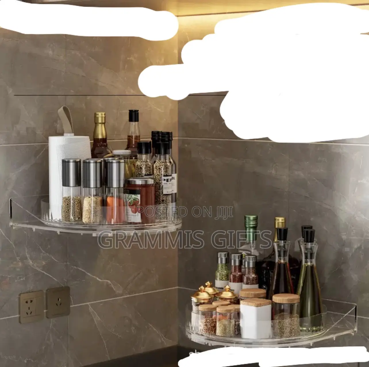 Acrylic Corner Spice Rack