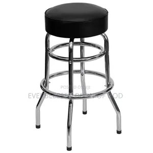 Black Quality Brand New Leather Seat Diner Bar Stool