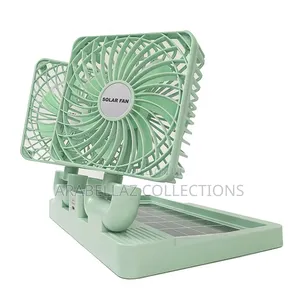 Usb Double Head Mini Air Cooling Solar Panel Power Rechargeable Fan