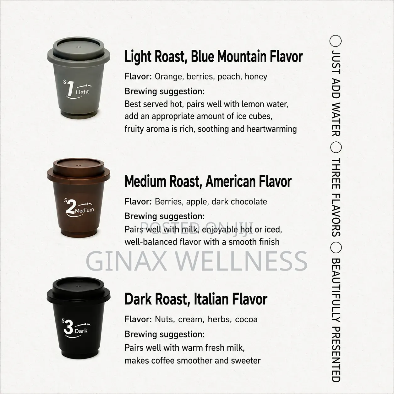 3-in-1 Premium Black Coffee Capsules for Energy and Focus (36capsules)