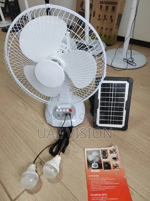 18inches Table Top Solar Rechargeable Fan
