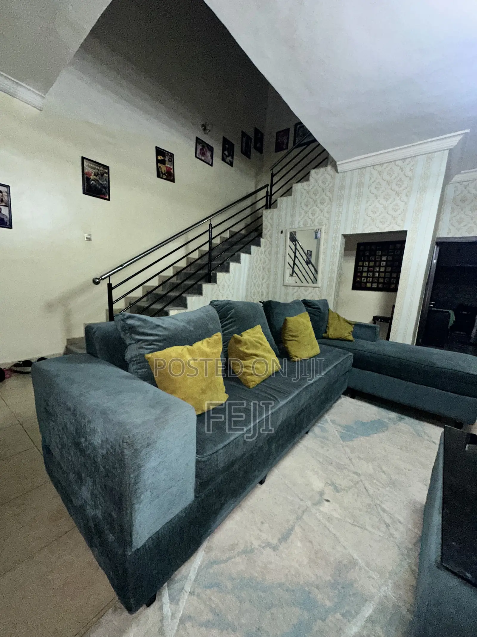 L Shaped Chair Set and Table