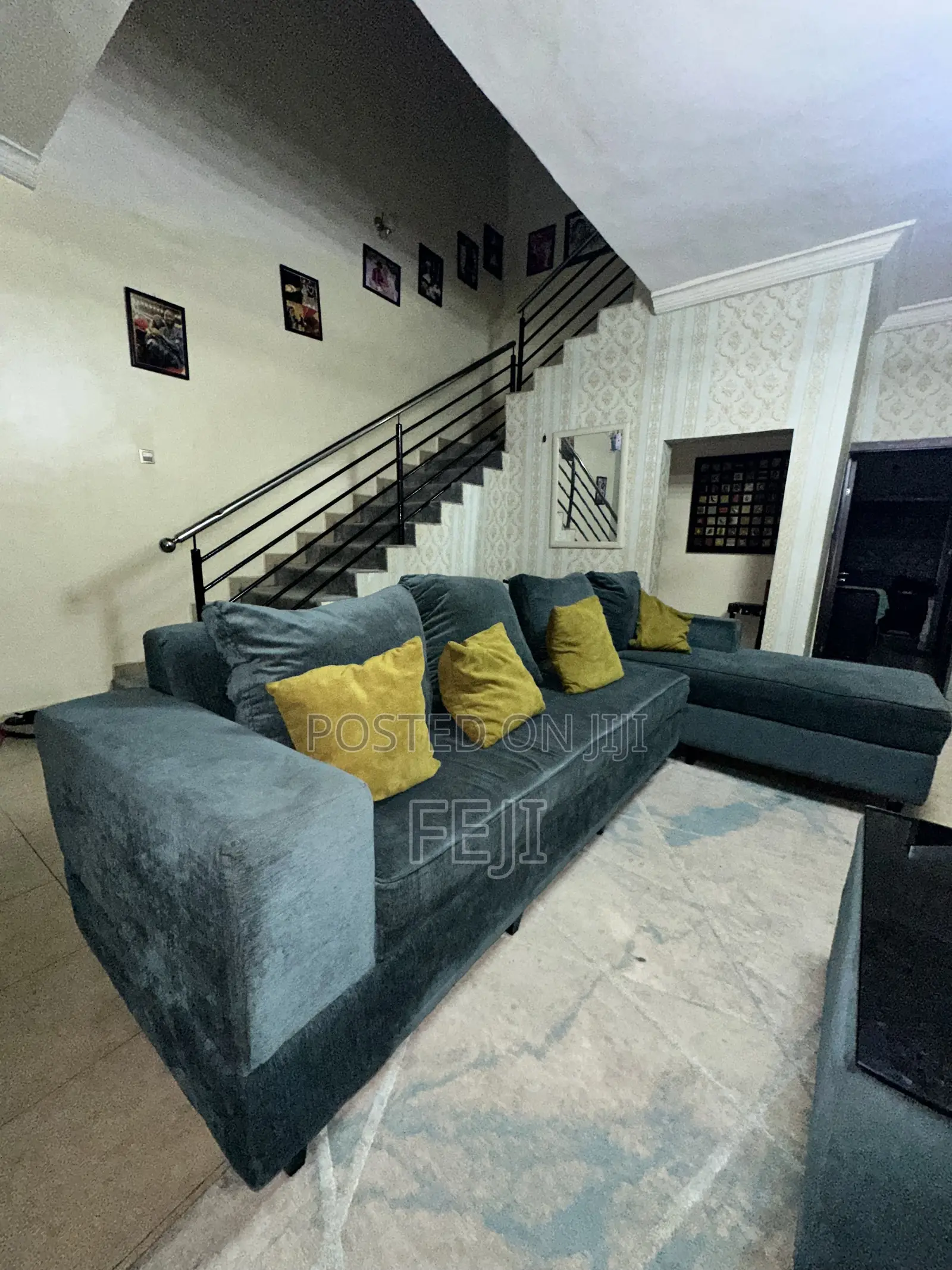 L Shaped Chair Set and Table
