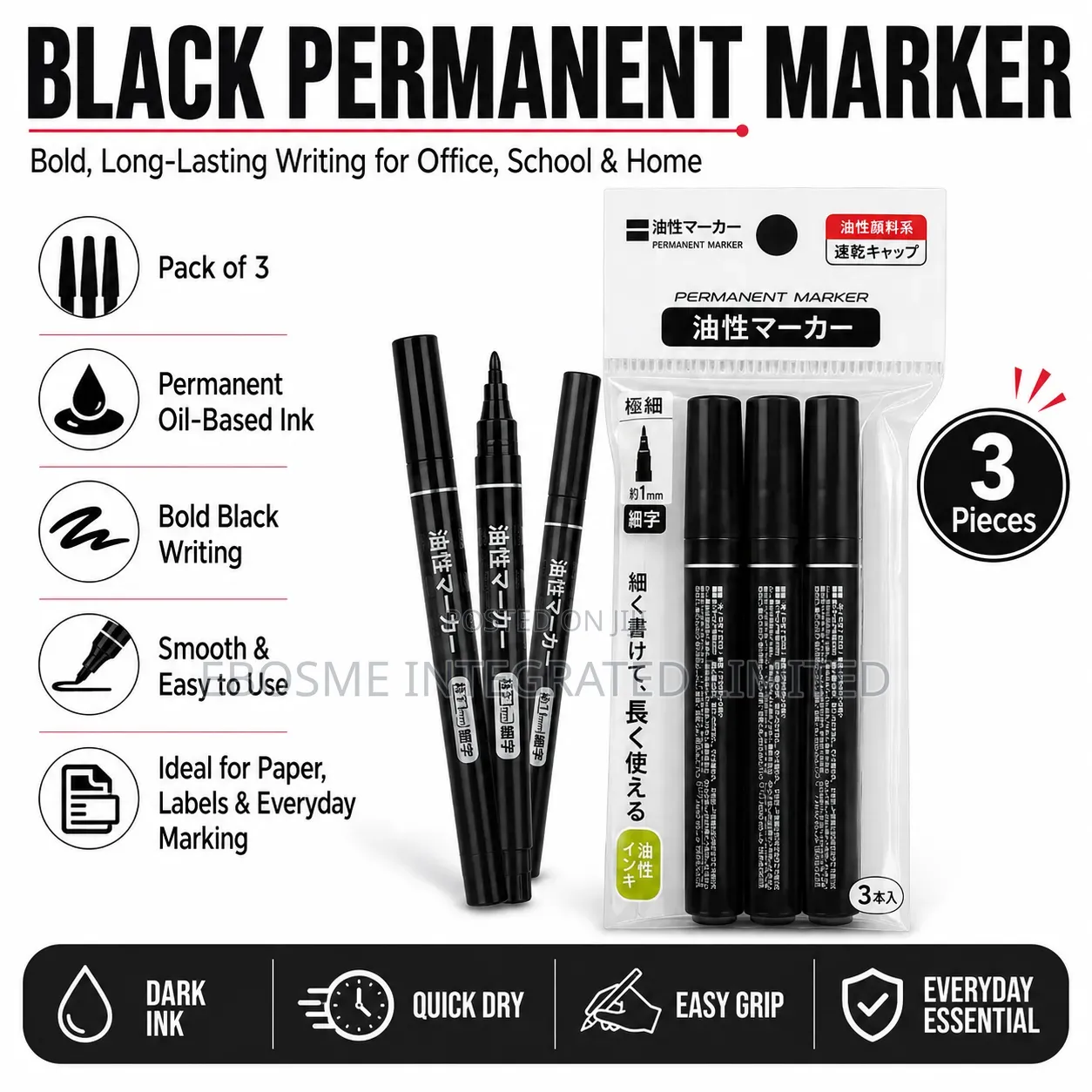 Black Permanent Marker
