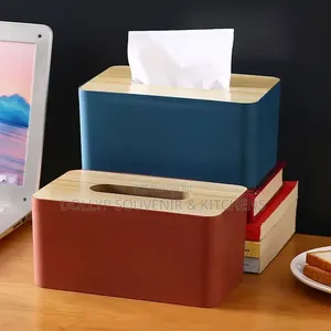 Desktop Wooden Tissue Holder