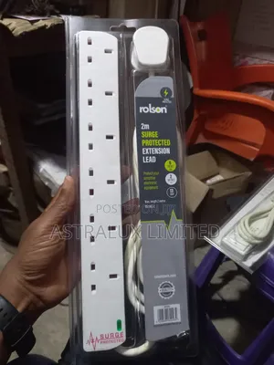 Rolson 6ways 2m Surge Protected Extension
