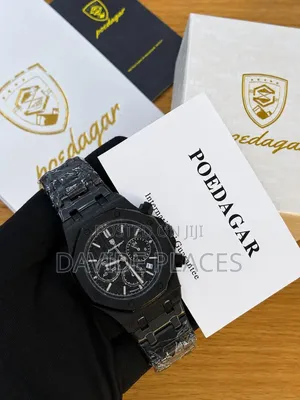 Poedagar Chain Strap Working Chronograph Water Resistance Wristwat